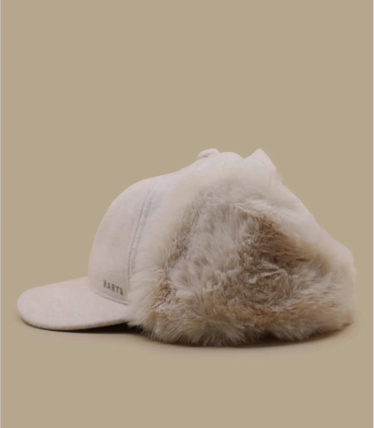Beige baseball cap en oorwarmers Corabells Cap cream