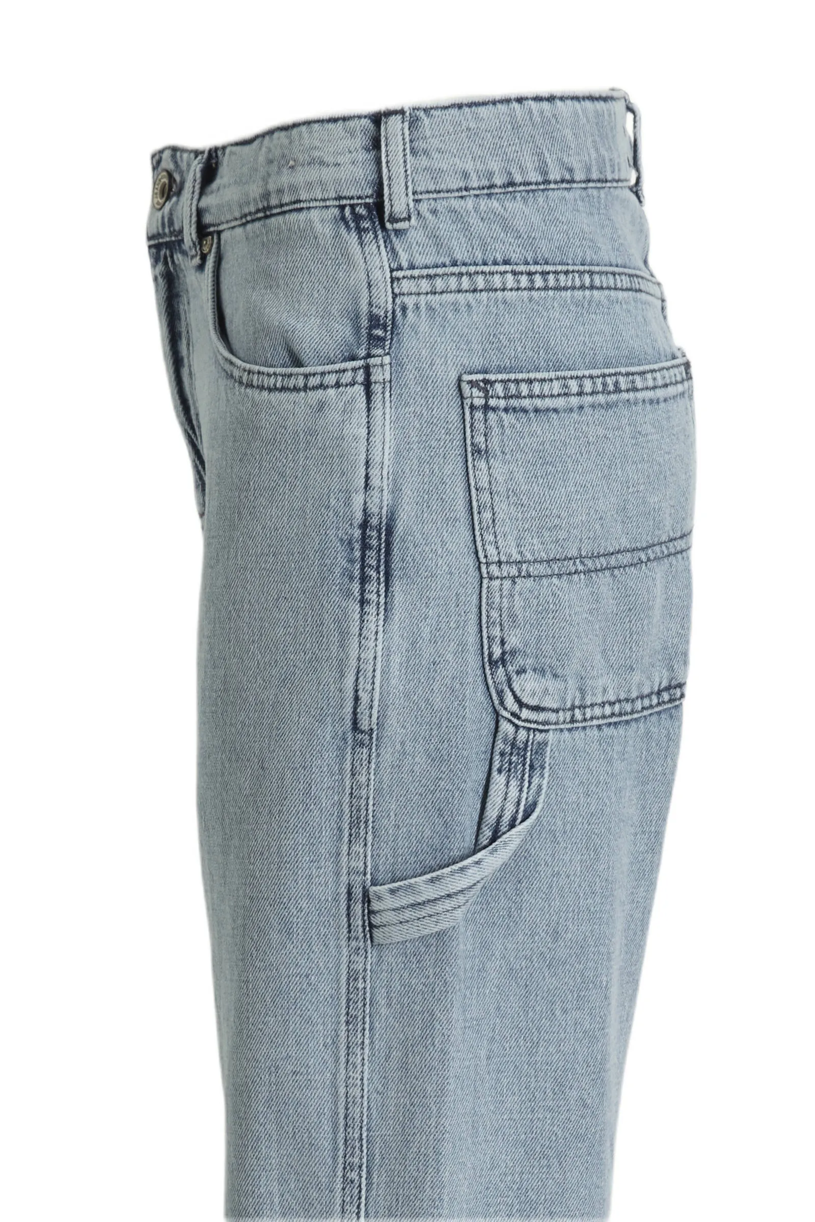Cars straight fit jeans HAMMERS bleached used Blauw Jongens Stretchdenim 128