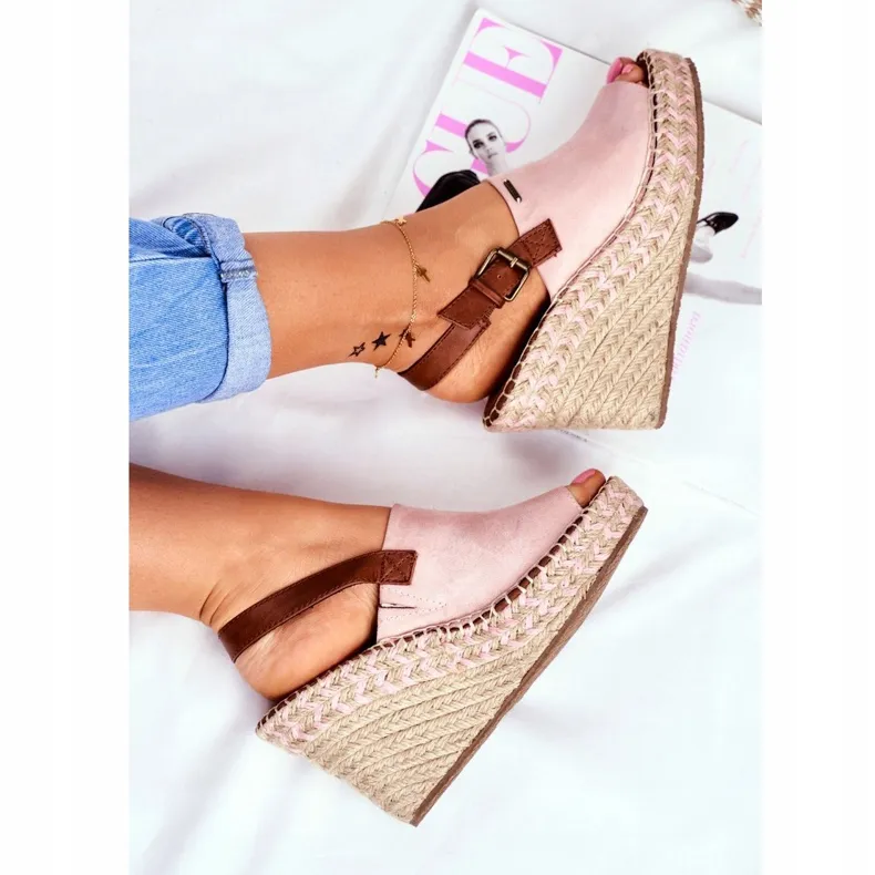 Damessandalen On Wedge Big Star Roze FF274984