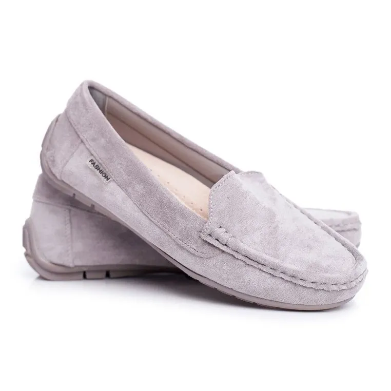 EVE Grijze loafers voor dames Suede Morreno grijs