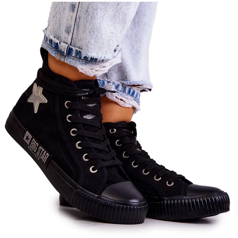 Klassieke hoge sneakers Big Star JJ274380 zwart