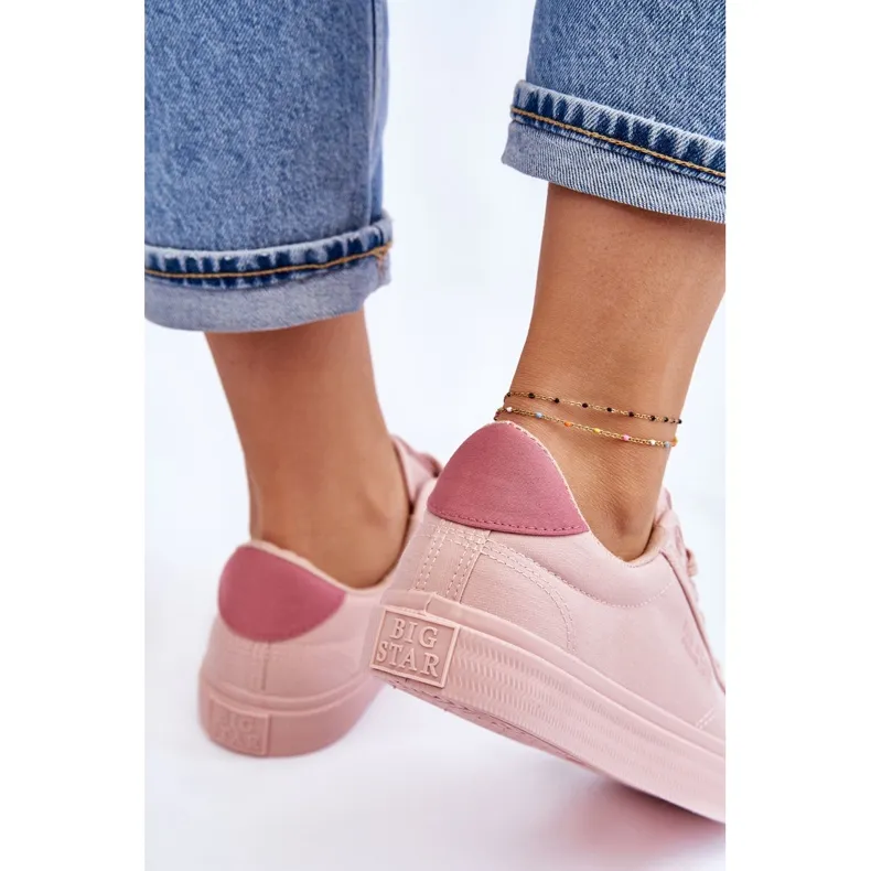 Klassieke Lage Sneakers Big Star LL274095 Lichtroze
