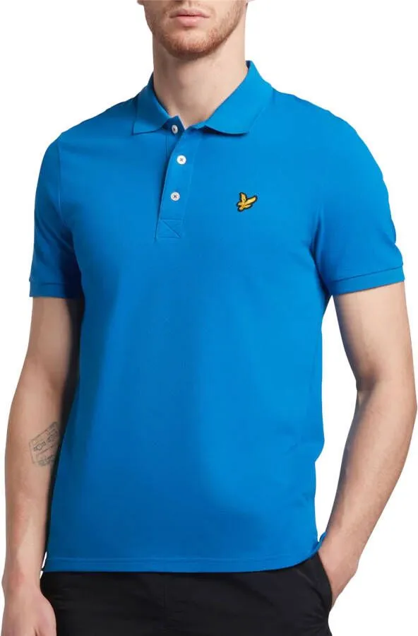 Lyle & Scott Blauw Poloshirt korte mouw Blue Heren