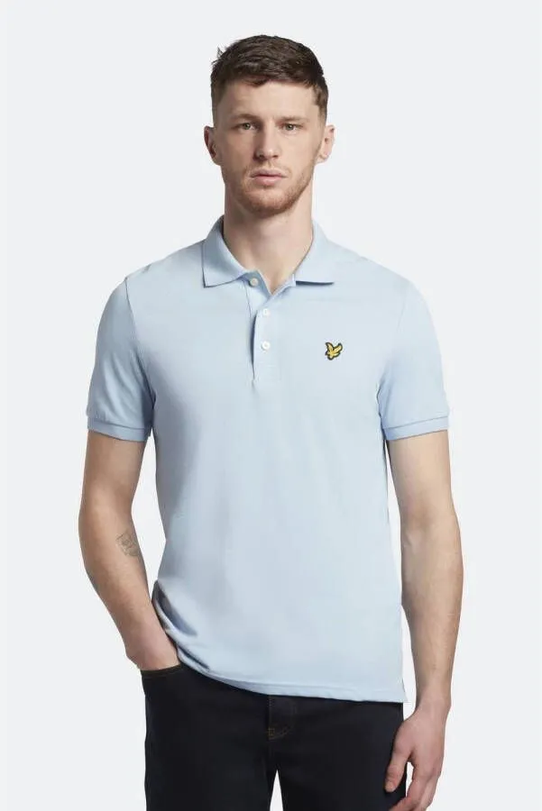 Lyle & Scott Korte mouw poloshirt in lichtblauw Blue Heren