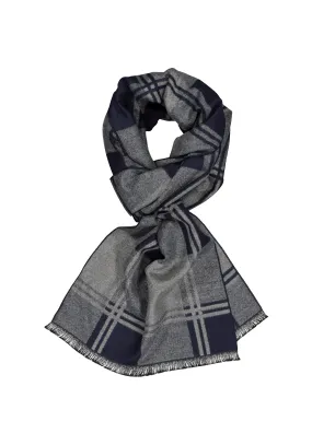 Michaelis  heren sjaal, blauw met grijs geruit