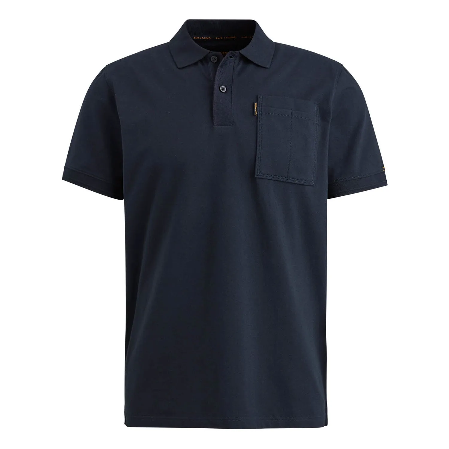 PME LEGEND HEREN POLO'S & TSHIRTS SHORT SLEEVE POLO STRETCH JERSEY BLAUW