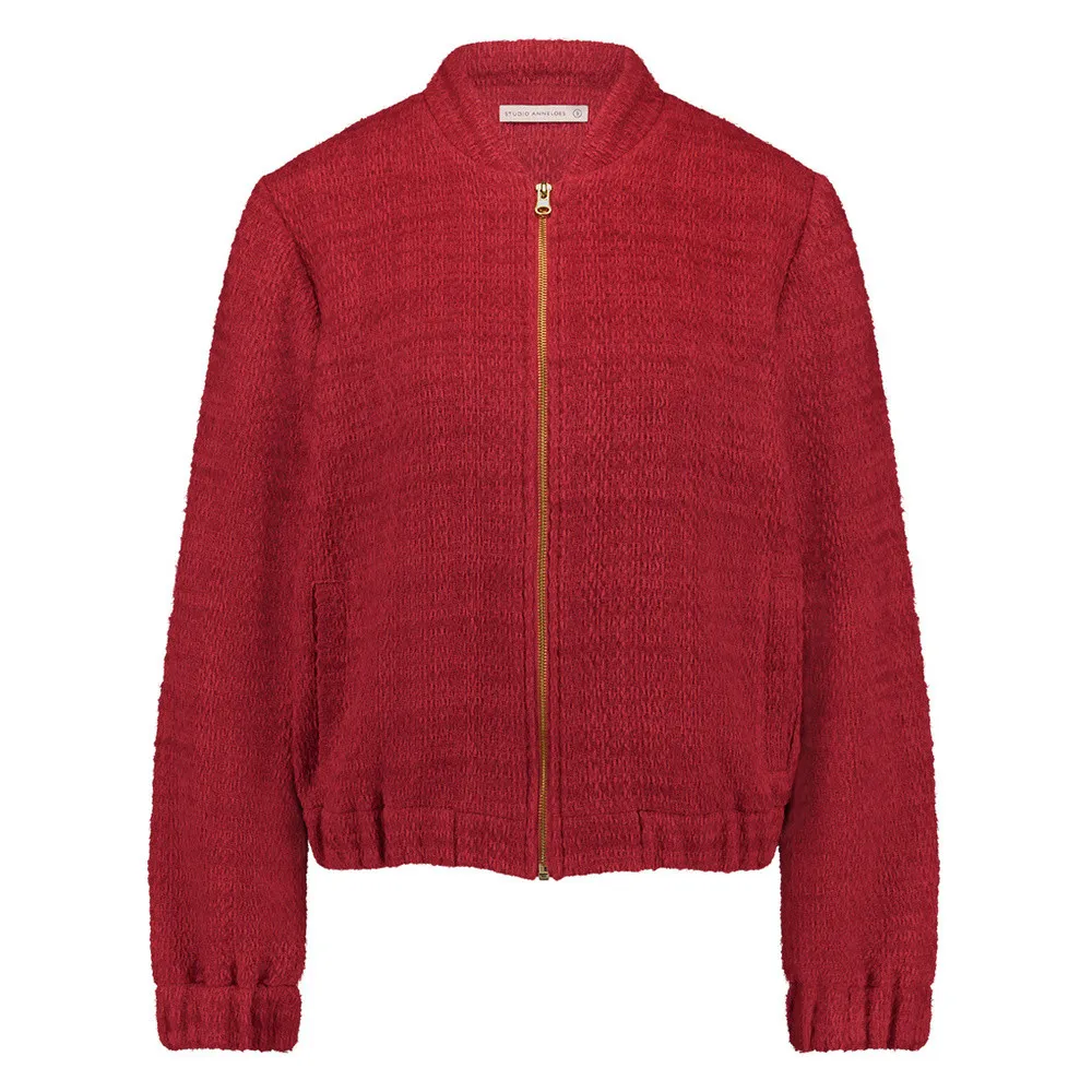   Studio Anneloes Jax tweed bomber jacket Rood