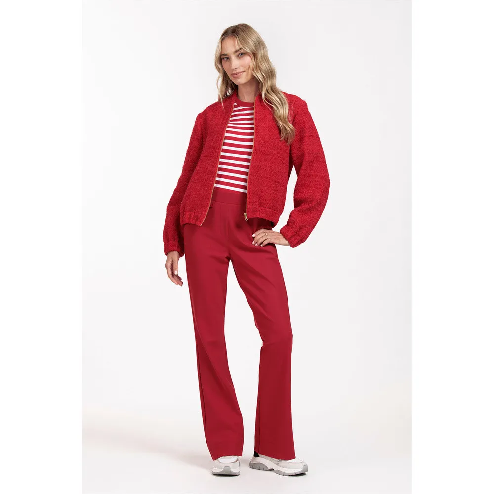   Studio Anneloes Jax tweed bomber jacket Rood