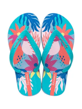 Teenslippers blauw/meerkleurig