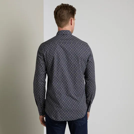 VANGUARD Long Sleeve Shirt Print on poplin  sky captain**00 VSI2208250