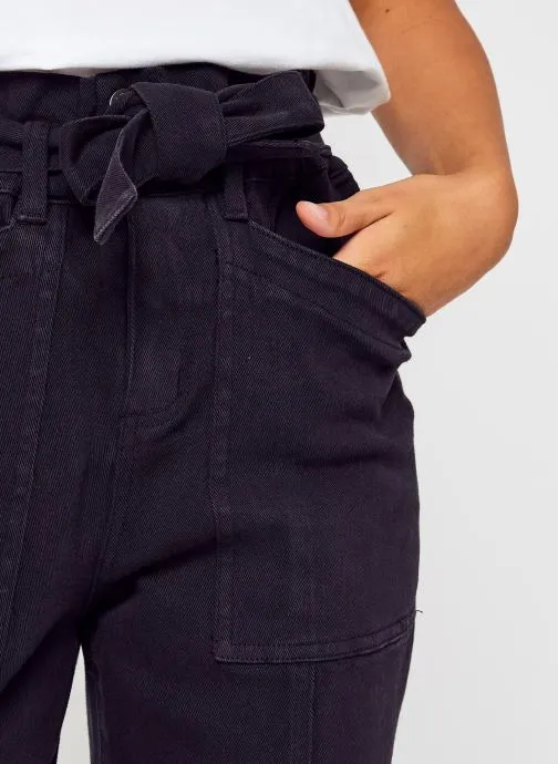      VILA VIEROU HW WIDE 7/8 JEANS/C21  ZWART   